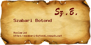 Szabari Botond névjegykártya