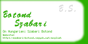 botond szabari business card